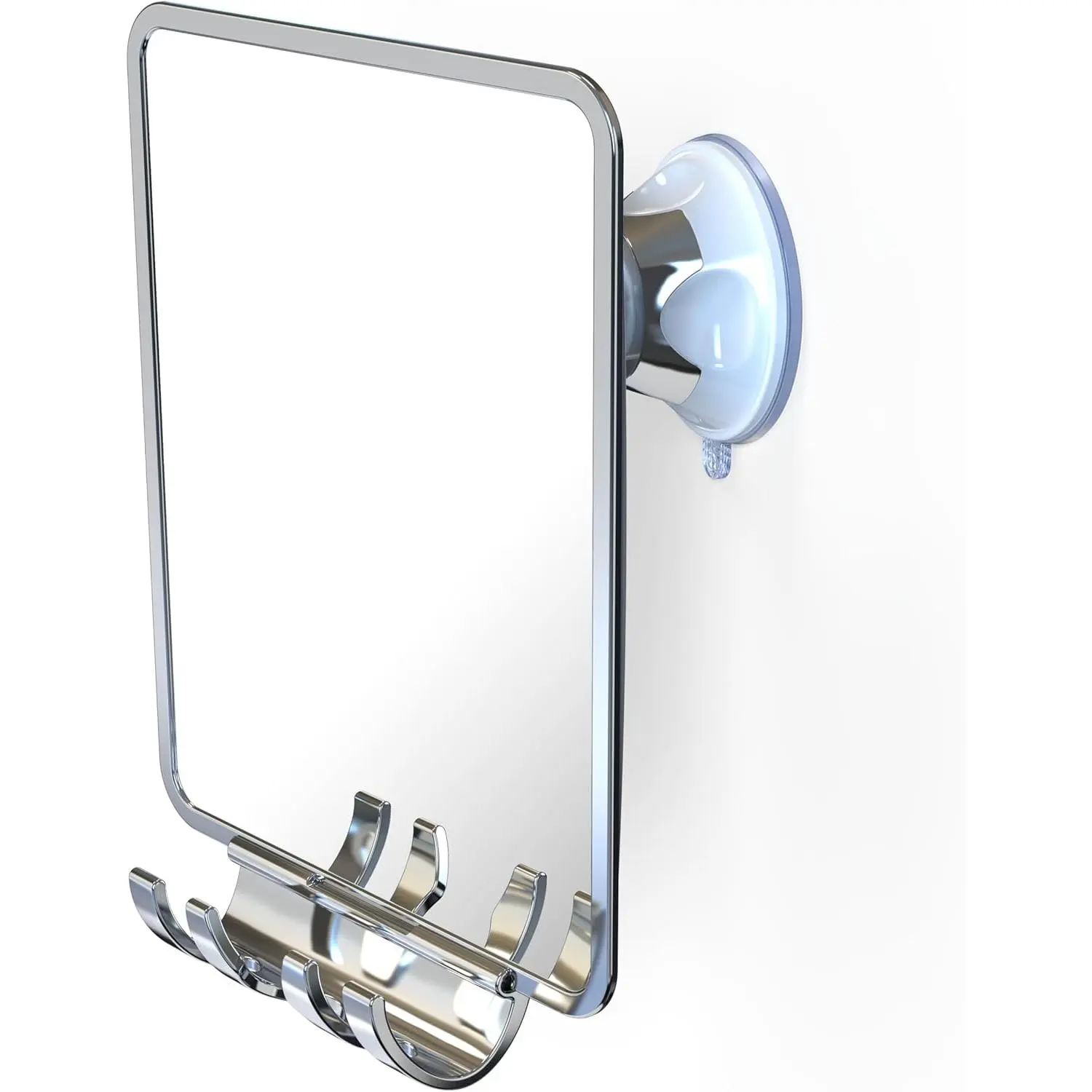 Shower Mirror, Shower Mirror fogless for Shaving with a Removable Razor Holder - Shaving Mirror for Shower with a  Suction Cup - Shatterproof fogless Mirror for Shower (Chrome)