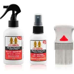 Small Lice Treatment and Prevention Kit - Nit Glue Dissolver, Repel Lice Prevention Spray and Comb for Nit and Lice Free Hair