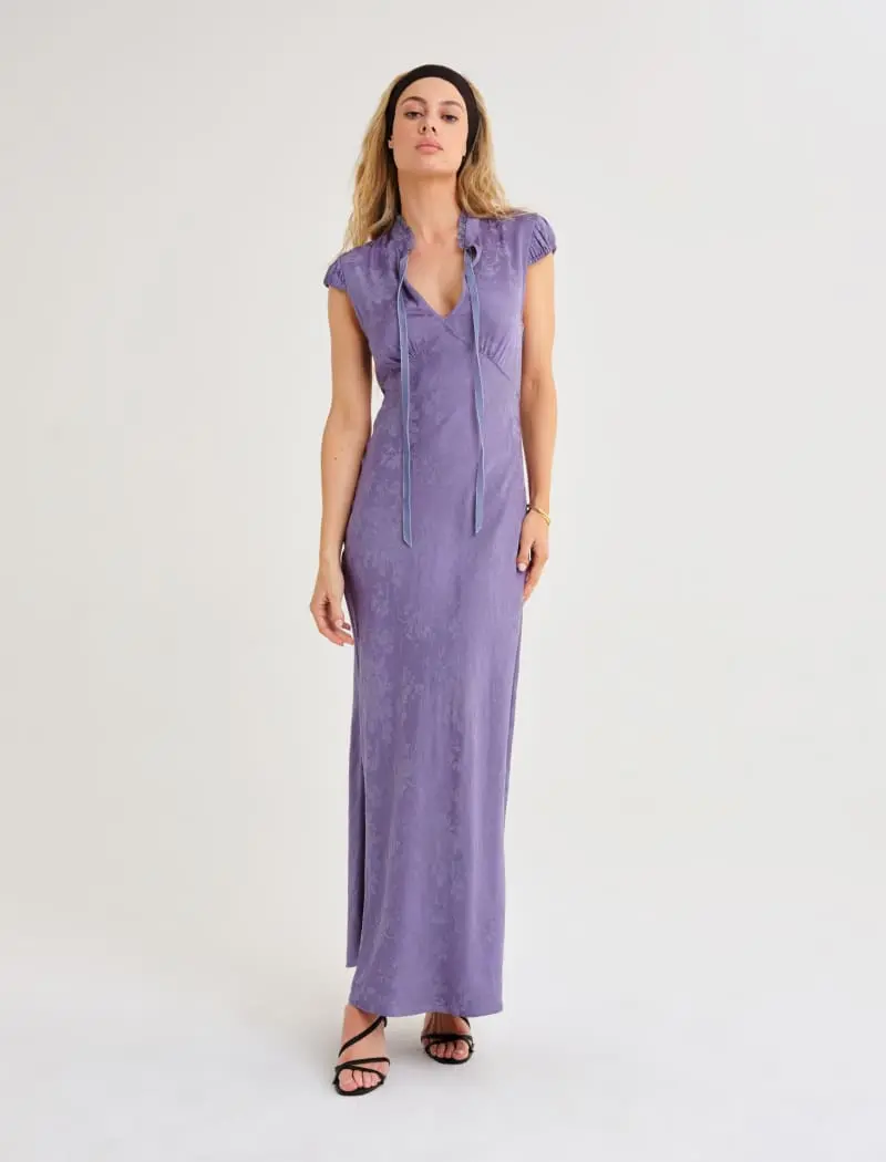 Portofino Maxi Dress | Indigo Jacquard Portofino Maxi Dress | Indigo Jacquard