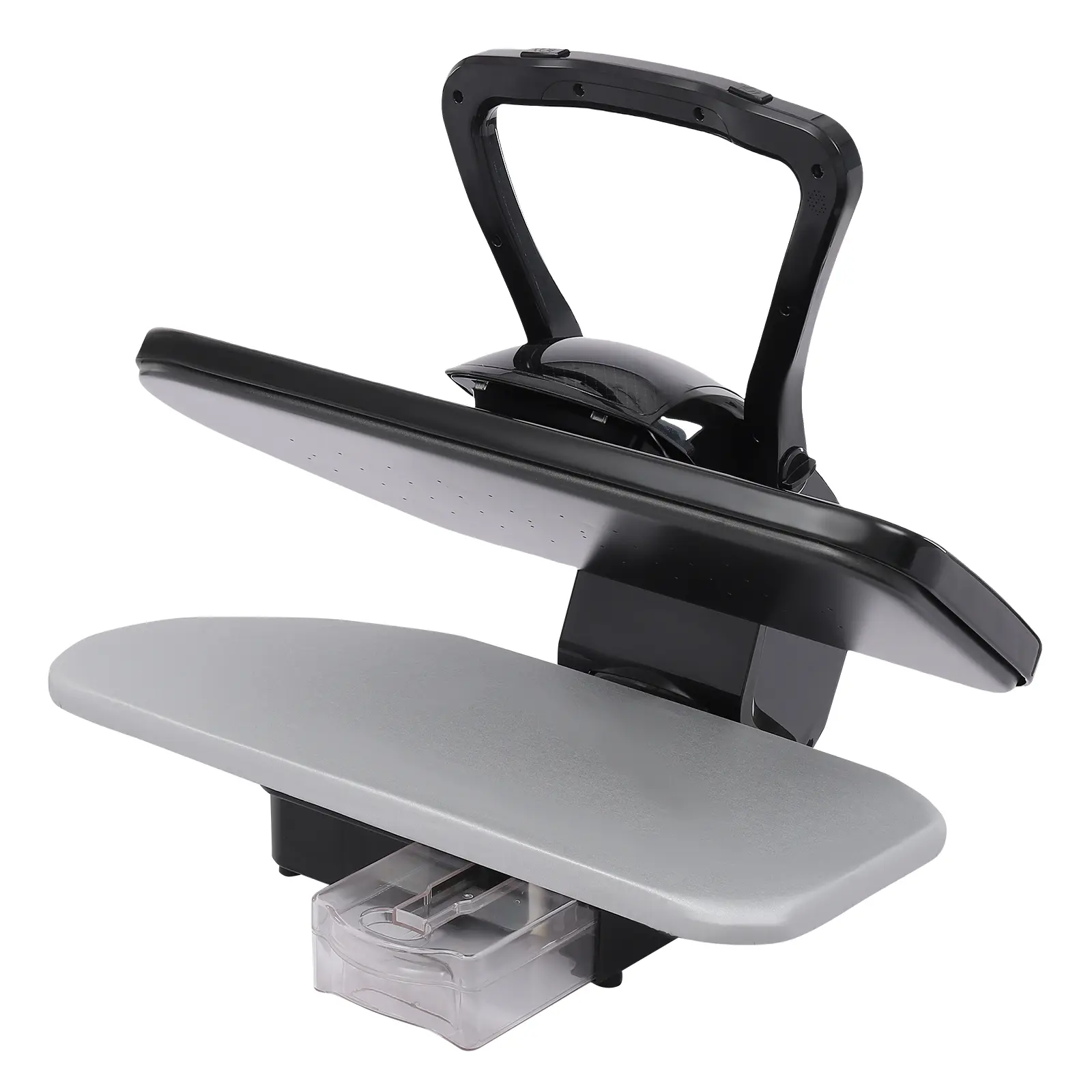 1600W Intelligent Power Steam Press Steamer for Clothing with Portable Iron Board, Wrinkle Iron, 26x20.8in Size, 5 Fabric Modes, Touch Screen, 0.26 Gal Removable Water Tank, 90-Min Continuous Steam, Overheat Protection, AI Voice Alert for Home Use, Spray,