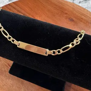 Esclava para niños estilo fígaro talla 6” oro 14K