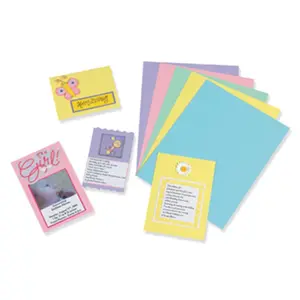 212 MAIN Heavyweight Acid-Free 65lb Array Card Stock - Pastel 5 Colors, 8.5x11 in, 100 Sheets - Notecard Stock Paper, Ink Stamp Paper for Postcards, Greeting Cards