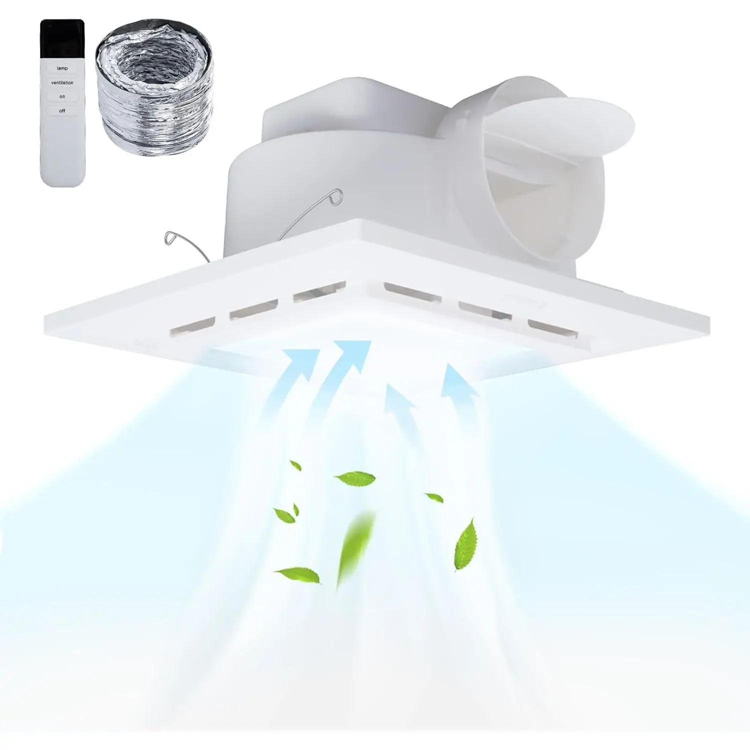 Bathroom Exhaust Fan with LED Light 110 CFM High-Power Ventilation for Moisture Control Energy Efficient Bathroom Ceiling Exhaust Fan 1.0 Sone, Easy I