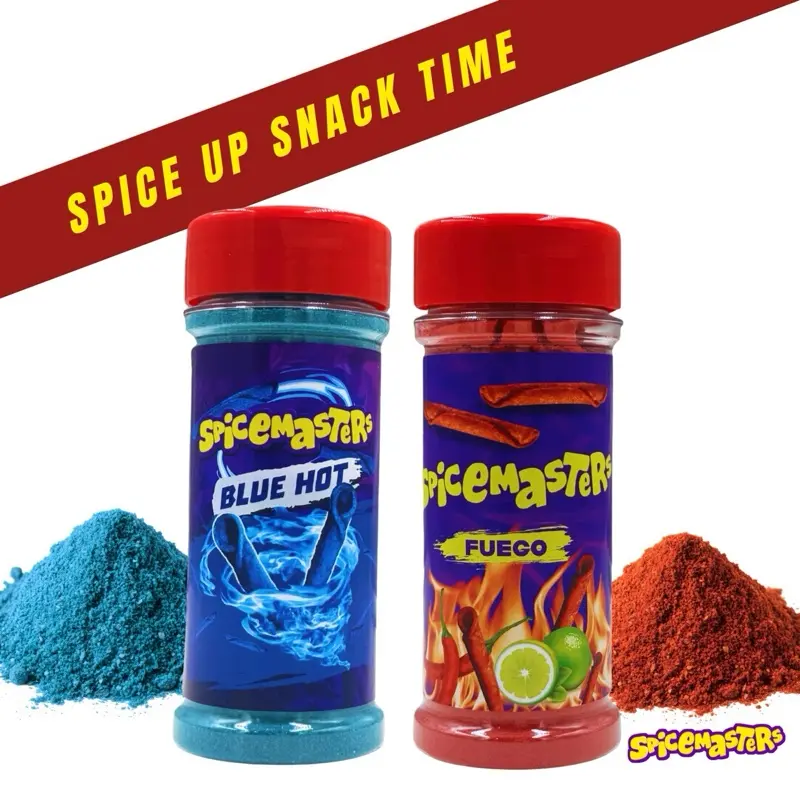 SPICEMASTERS HEAT DUO: FUEGO + BLUE HOT Flavor Natural powder Spicy Chili Taco spice SPICEMASTERS HEAT DUO: FUEGO + BLUE HOT Flavor Natural powder Spicy Chili Taco spice