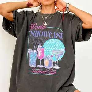 Epcot Drinking T-shirt, World Showcase Cocktail Club T-shirt, Drinking Around The World Shirt, Epcot World Tour Shirt, Trip Tee