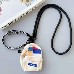 [Longsheng] Mobile phone lanyard crossbody strap small bag, earphone bag hanging neck hanging wrist adjustable star, the same style is super beautiful, Phone Charm, Phone Accessories