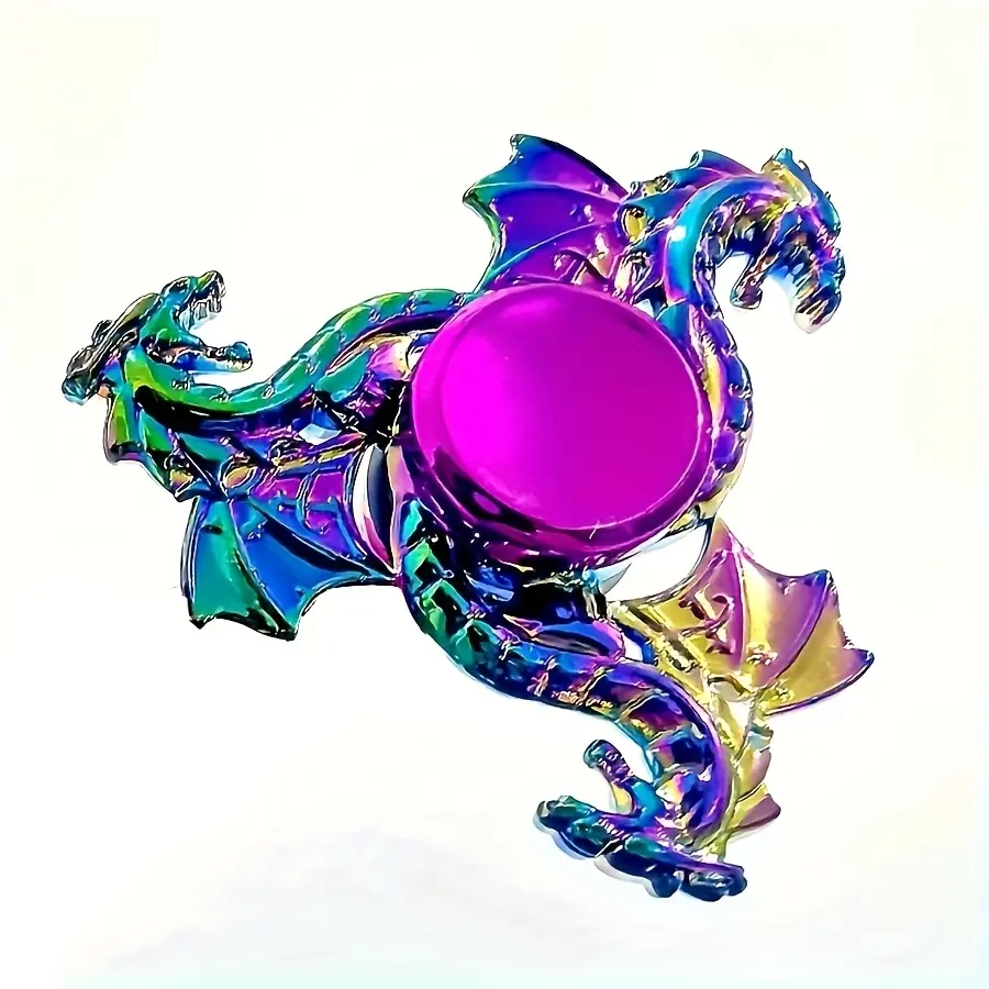 Colorful Sky Dragon Metal Fidget Spinner - Fidget Toys for Grown Ups, Durable Silent Stress Relief Focus Tool, Desk Fidget, Fidget Spinning Tops