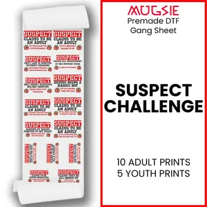 Christmas DTF Transfers - Suspect Challenge Gang Sheet - 15 Designs Ready to Press
