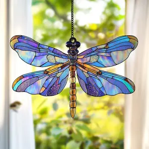 Mystical Dragonfly Suncatcher, Acrylic Window Hanging for Garden and Home Decor, Thoughtful Gift for Birthdays, Memorials, and Celtic Lovers