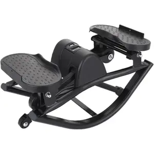 Rock Stepper Side to Side – Lateral Stepper & Glute Trainer with Resistance Bands, Low Impact Side to Side Stepper for Home Exercise, Quiet Step Rocker Machine No Assembly 250LBS