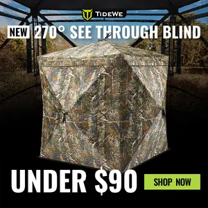 TideWe 270° See Through Blind Camouflage Hunting Blind for Optimal Visibility and Concealment Under $90 Practical and Affordable