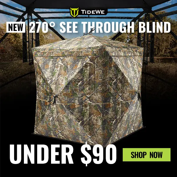 TideWe 270° See Through Blind Camouflage Hunting Blind for Optimal Visibility and Concealment Under $90 Practical and Affordable