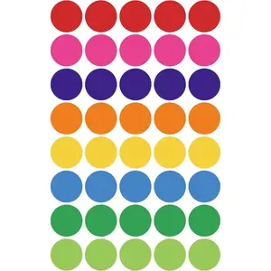 40 count Classroom Floor Stickers 5.5" Self Adhesive Dry Erase Circles Vinly Stickers Line Up Spots for Classroom Tables Sit Spots Markers for  Elementary Teachers, 8 Colors