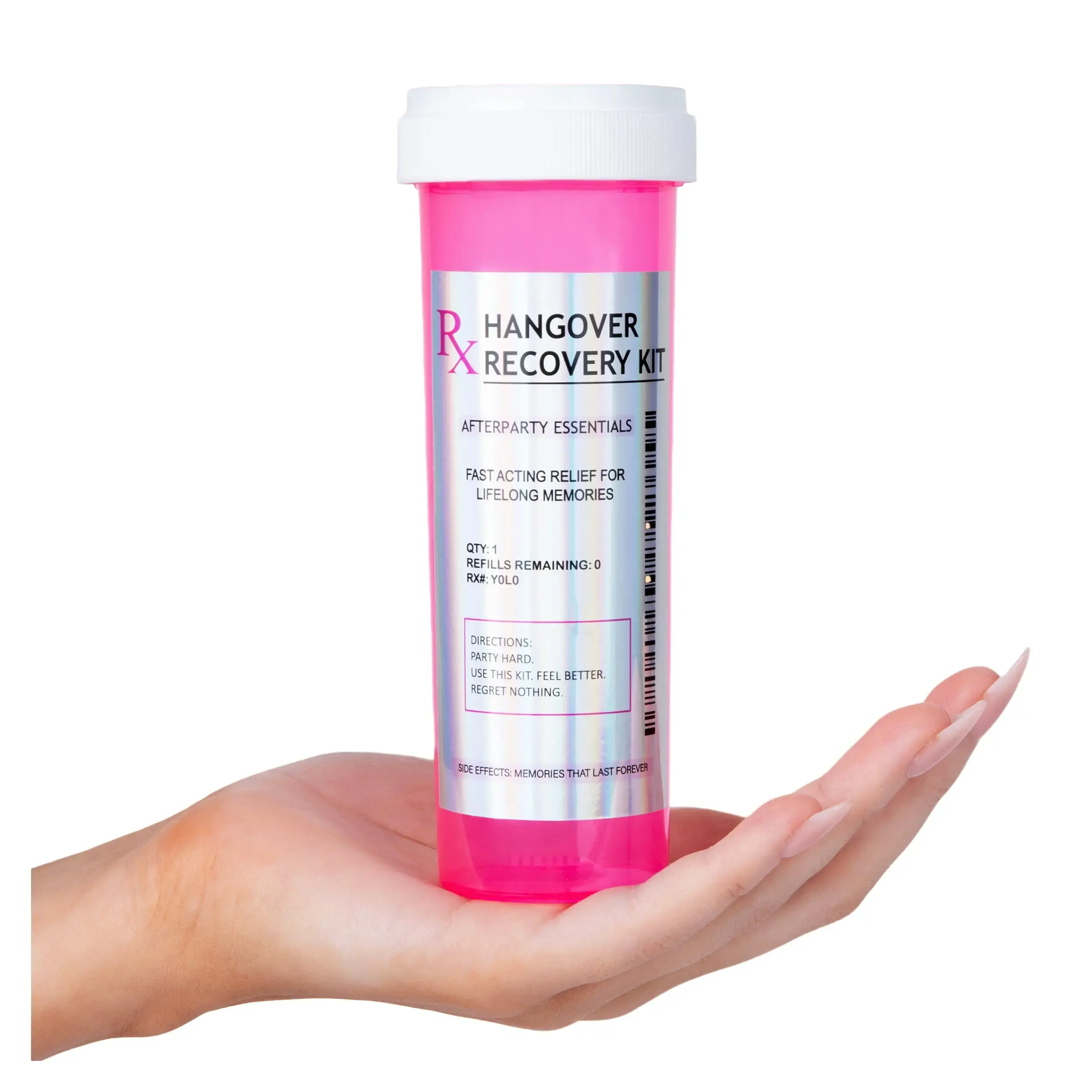 Chug Buddy Hangover Kit Pink Pill Bottle