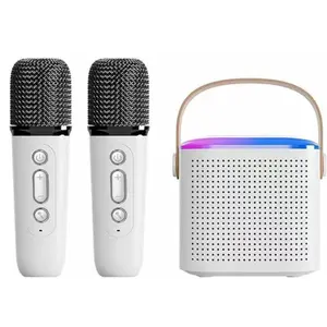 Wireless Bluetooth Karaoke Microphone for All Smartphones, Portable Bluetooth Karaoke Speaker with 2 Wireless handheled Microphones for Home Party, Birthday Gifts for Girls Boys Kids Adults