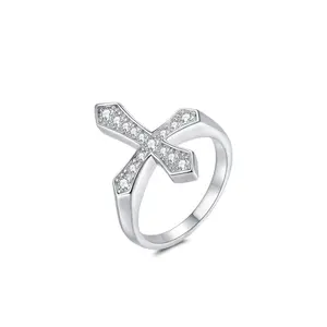Sparkling Moissanite Synthetic Artificial Gemstone Ring, A299 Harriet Fashion Jewelry Ring