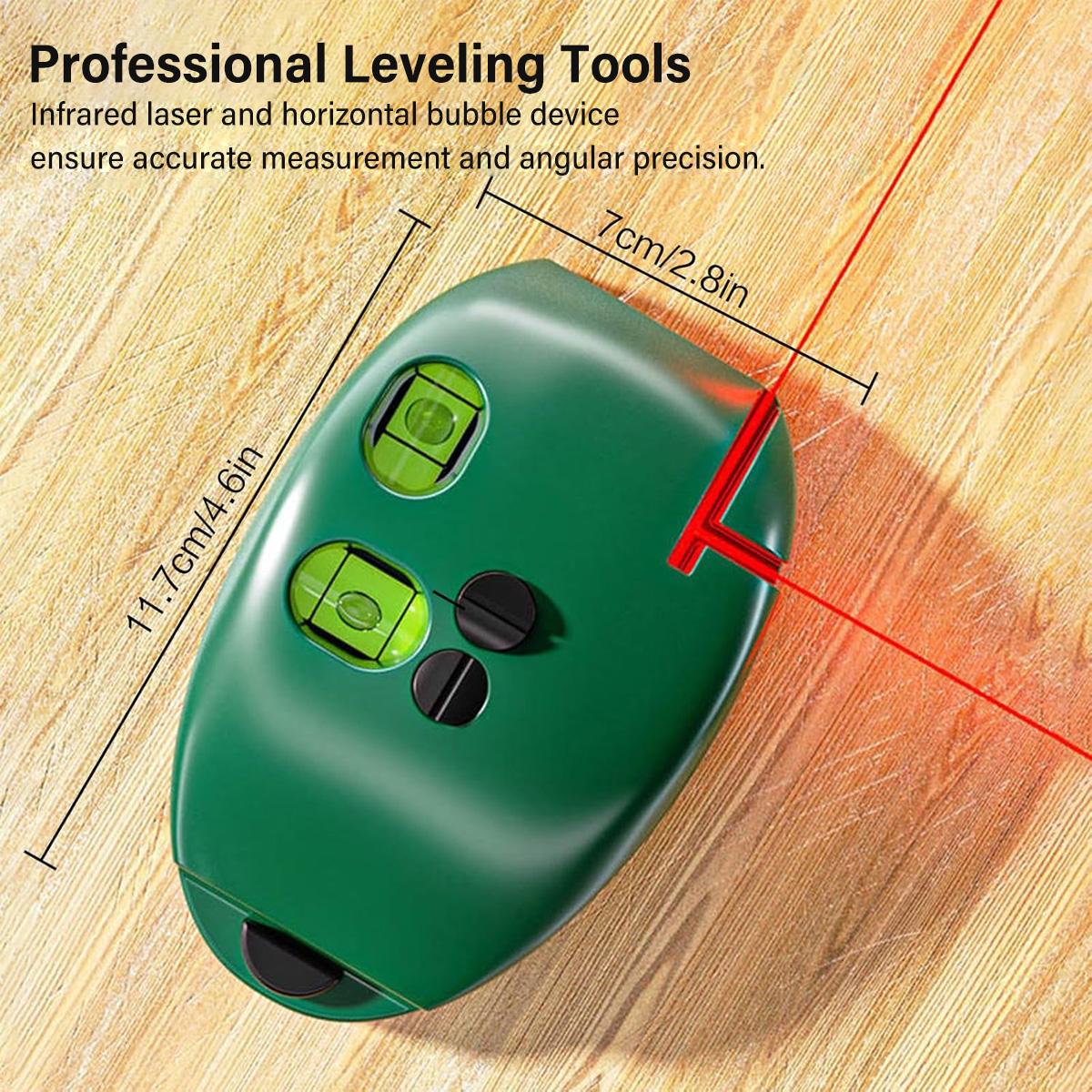 90 Degree Electronic Red Light Scale Red Light Level Green Light Level Self-leveling Parallel Line Parallel Line Suitable for Construction Portable