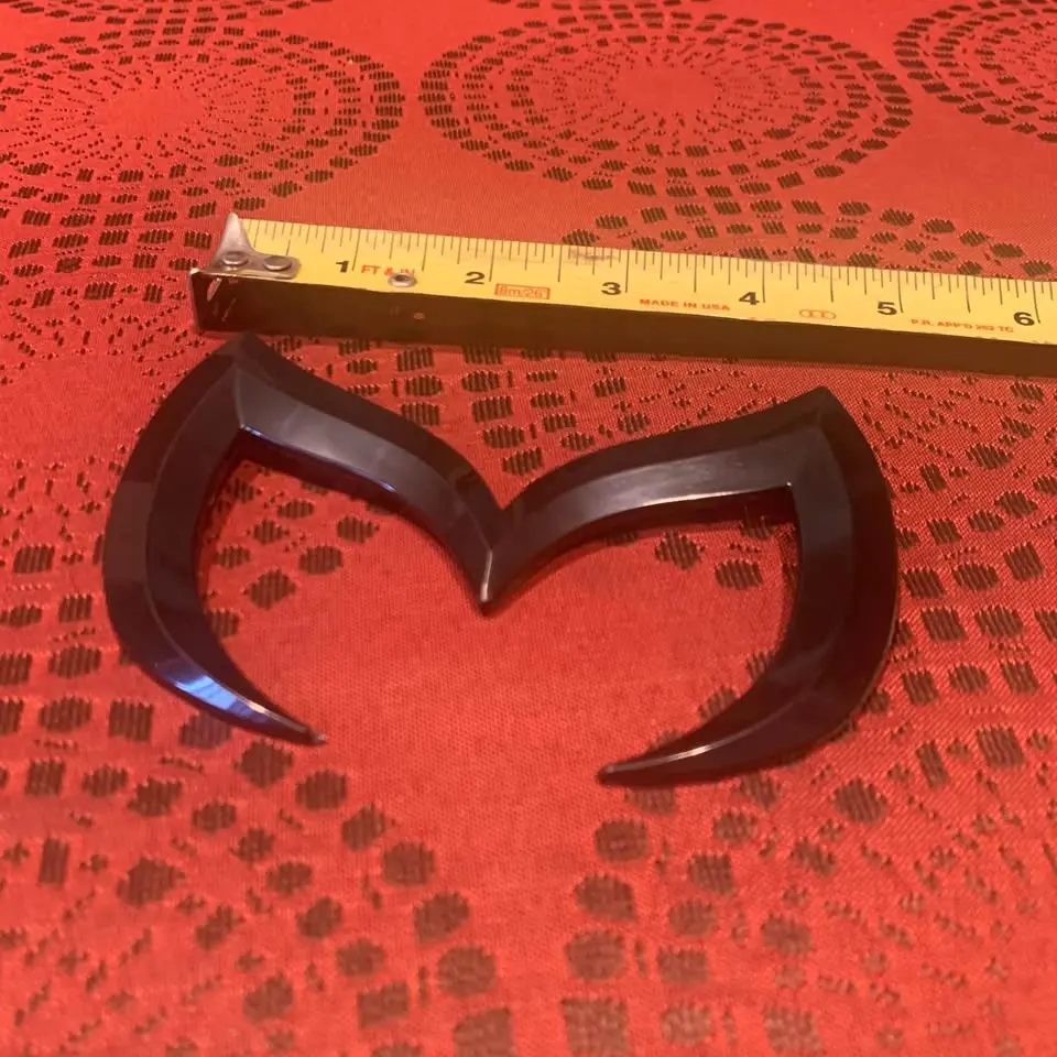 Mazda Evil M Emblem Badge Front Rear Pair Set 3M