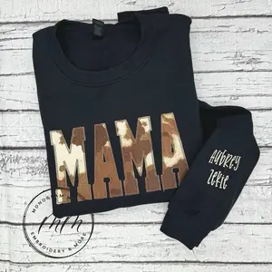 Cow Print Sweatshirt, Cow Print Mama Sweatshirt, Western Sweatshirt, Comfortable Sweater Casual Fit Womenswear Top