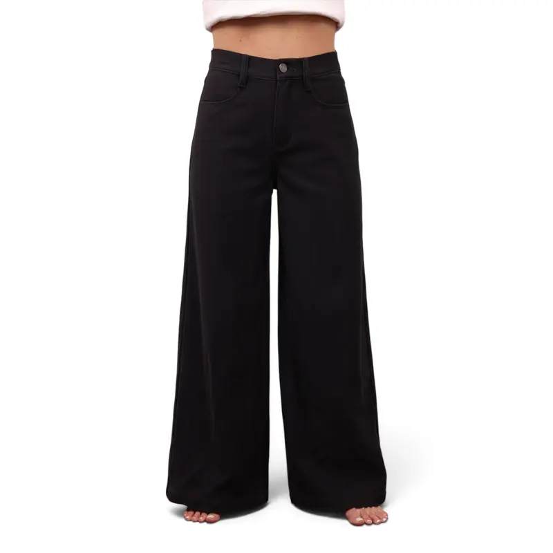 The Rae High-Rise Tummy Control Wide Leg Jeans - Three Inseams (Dark Charcoal)