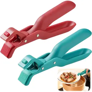 2 PCS Hot Plate Grippers, 2025 Upgraded Silicone Clip, Hot Plate Gripper Tongs, For Kitchen, Hot Bowl Dish Plate Gripper Clips Tongs Clamp Holder, Kitchen Silicone Anti Slip Clip Waterproof Non-Slip Drying Mat