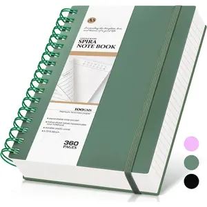 Spiral Notebook Journal,360 Pages College Ruled Notebook, Lined Thick Journals for Women Men,A5 Thick Spiral Journal for Writing,100GSM Paper, Spiral Notebooks for Work School 5.5"x8.5" Green