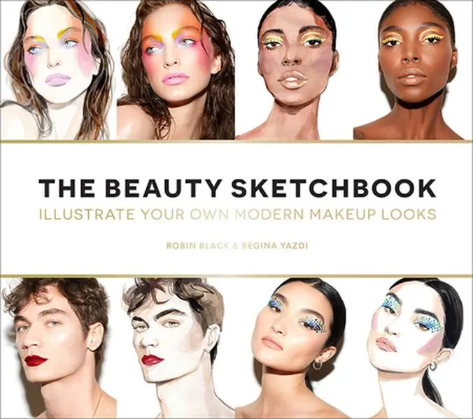 USED Book - The Beauty Sketchbook (Guided Sketchbook): Illustrate Your Own Modern Makeup Looks by Black, Robin (Paperback) - english