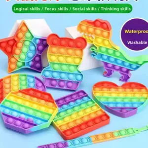 Rainbow Bubble Press Stress Relief Toy, Adult and Child Sensory Toy, Interactive Special Needs Toy, Fun and Relaxing Plaything