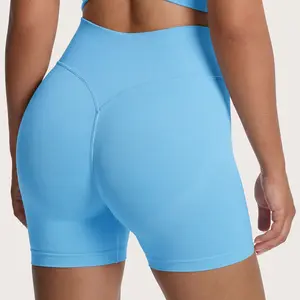 Women's High-Waist Seamless Scrunch Butt-Lifting Sports Shorts - Breathable, High-Stretch, Invisible Biker Shorts for Gym, Indoor & Outdoor Wear