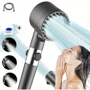 High Pressure Handheld   Adjustable Shower System with  Filter Stainless Steel Panel Full Accessories for Home & Outdoor Use shower head home essentials valentine's gift for bf power wash function built-in massaging filter bead softener water