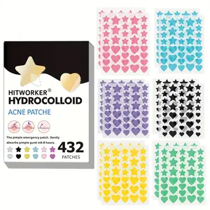 432 Hydrocolloid Acne Patches, Blemish & Pimple Cover Spot Treatment, Invisible Facial Stickers for Breakouts pimple  pat  cfi Skin Repair Peel Gentle Sensitive Clear