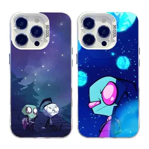 Invader Z-Zim Phone Cases For iPhone 17 16 15 14 13 12 11 Promax Pro Air Plus White IMD Matte Shockproof Cover Protection Gifts For Christmas Halloween Birthday