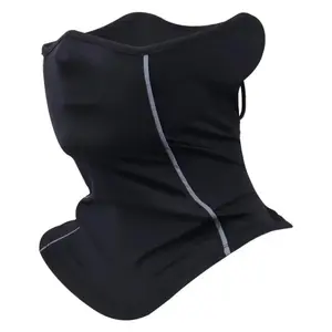 Summer Ice Silk Cooling Face Mask, Night Reflective Sunscreen Dustproof Neck Collar Scarf, Elastic Breathable Sports Bandana for Men Women Cycling Running Hiking