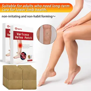 tigerty Herbal Varicose Vein Support Patch - 10 Pads/Box with safflower， Angelica & Honeysuckle - Natural Circulation Aid for Leg Discomfort - Non-Invasive Vascular Comfort