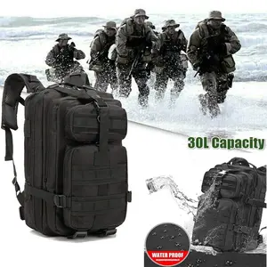 30L Outdoor Military Molle Tactical Assault Backpack Rucksack  Waterproof Bug Bag Large For Outdoor Hiking Camping Hunting Rucksacks Travel Bag