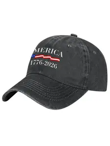 USA 250 Years of Independence 1776-2026 Vintage Cotton Baseball Cap Patriotic American Flag Dad Hat for Patriotic Events and Gifts
