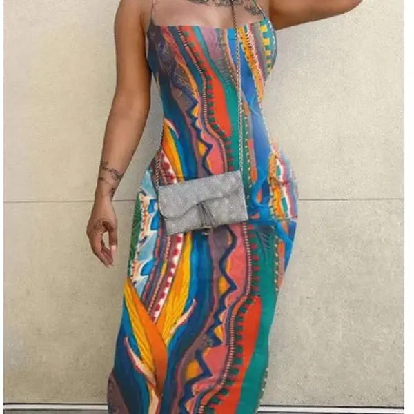 blue designer maxi dress Floral Strapless Maxi Dress