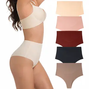 SNUG HAVEN Women's High-Waisted Panties in Assorted Colors for Comfort and Style