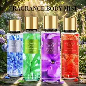 Victoria Anna Four Fruit Scents Body Spray Caramel Vanilla Cream, Women’s Fruity Perfume Fragrance, Dry Skin Body Moisturizing Lotion, 8.4 fl oz Bottle