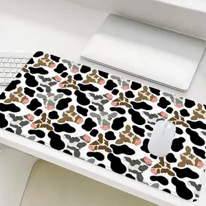 Cow Print Mouse Pad, Rectangle Gaming Mouse Pad, Office Desk Keyboard Mat for Home Office Game Room Desk, Office Desk Accessories