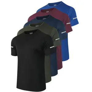 Men's Quick Dry Mesh Workout T-Shirt | Reflective Running Tee for Gym Fitness Summer Sports