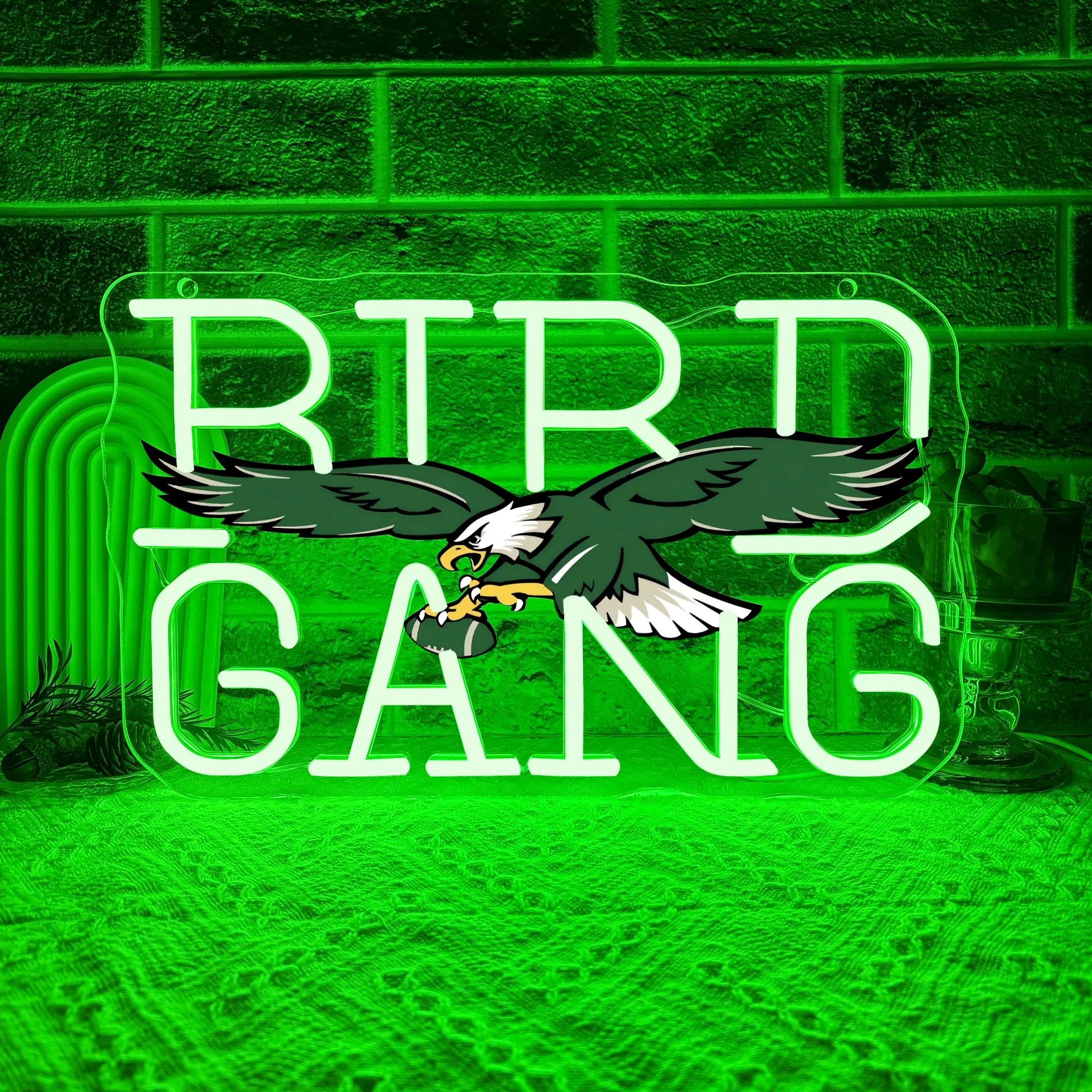 Bird gang neon sign,football fans gift,Neon bar sign,game room man cave living room wall decor neon