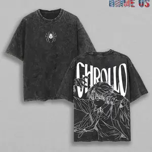 Chrollo Lucilfer x Hunter x Hunter Leader of the PHANTOM TROUPE Anime Double Printed Washed Tee Unisex Oversize Anime Manga Washed Lightweight Gift For Anime Fan IDL