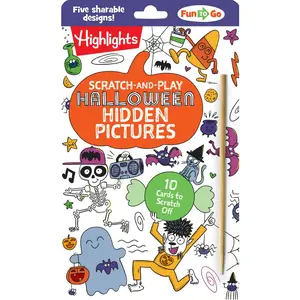 USED-Scratch-And-Play Halloween Hidden Pictures: Halloween Gift for Kids Ages 6 and Up Featuring 10 Scratch-Off Hidden Pictures Cards with a Stylus for On- (Paperback)
