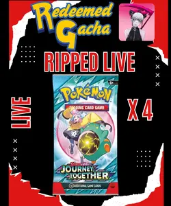 4x Pokémon TCG Journey Together Booster Packs - Ripped LIVE