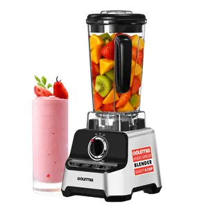Gourmia Commercial Blender Beginner Friendly with 2L BPA-Free Jar 4 Presets for Smoothies Soups Crush Ice Pulse
