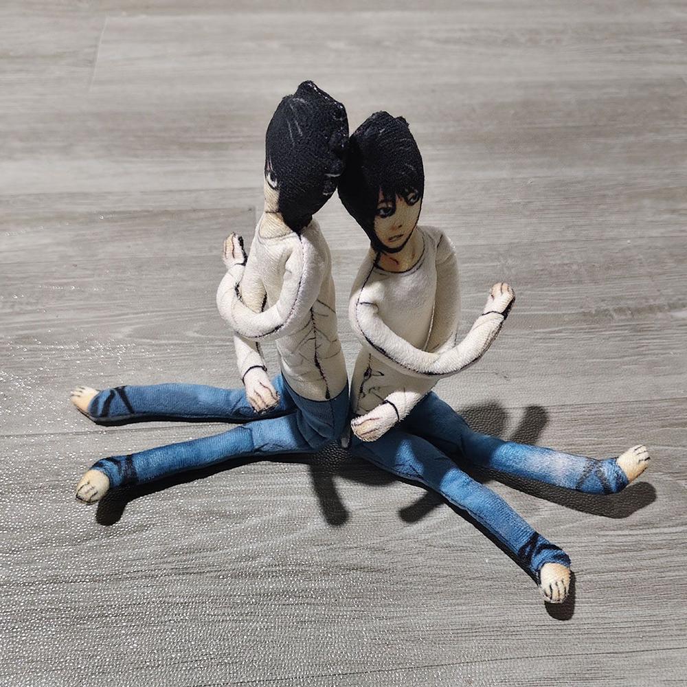 Premium Death Note L·Lawliet Plush Doll | Iron Wire Joints Flexible Cosplay Stuffed Toy | Room Decor Halloween Gift
