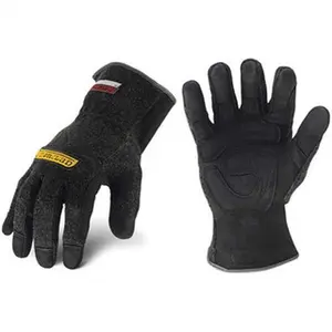 Ironclad Size 2XL (11) Kevlar Lined Kevlar/Nomex Heat Resistant Glove Use for TIG Welding, 450°F Max, Slip-On Cuff, Wing Thumb, 11" OAL, Black, Paired HW4-06-XXL
