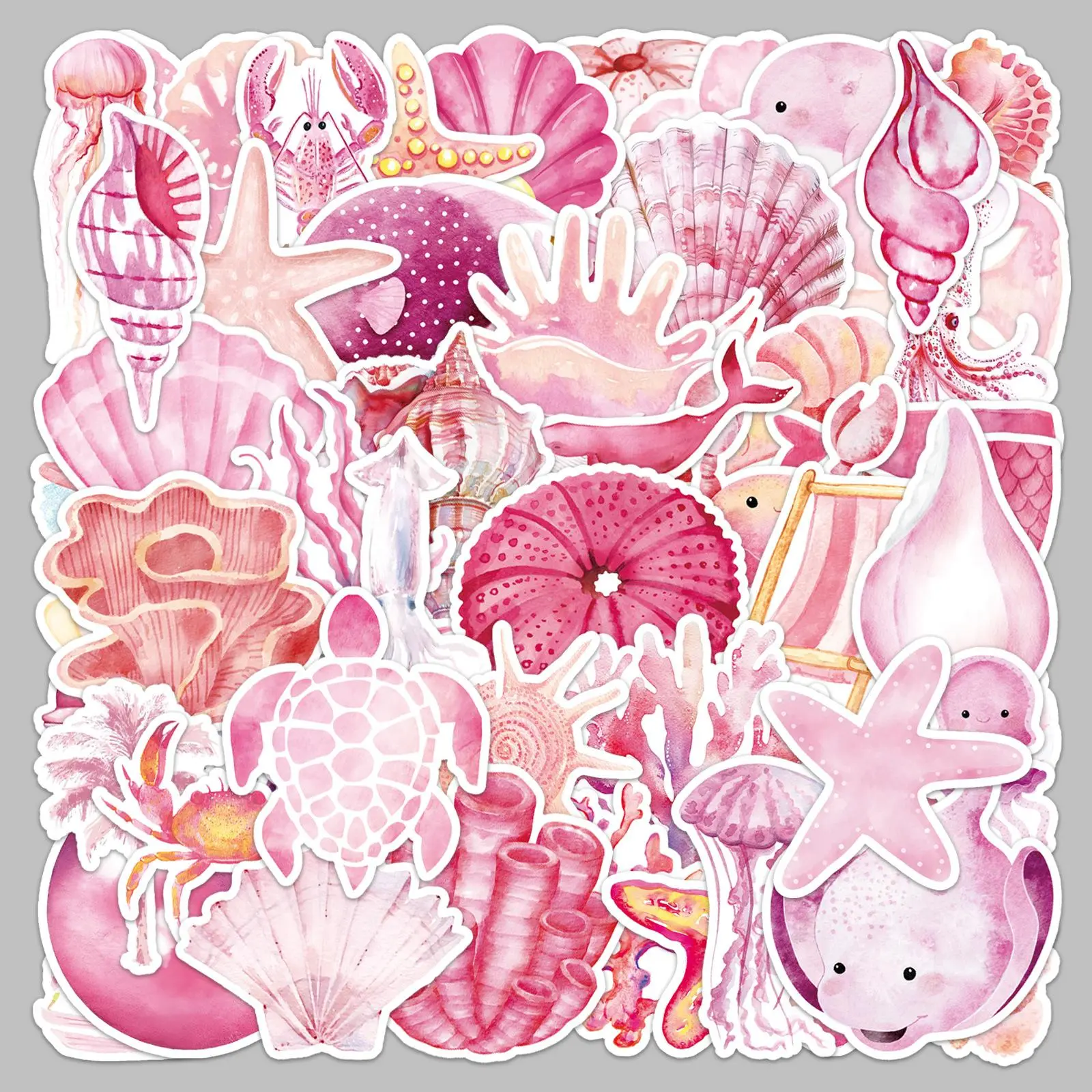 Ocean Series Sticker, Self Adhesive Decorative Stickers, DIY Decals for Water Bottle, Laptop, Phone Case, Cellphone, Casing, Scrapbooking, Journal Making, Screen Protector, Sticker Haul