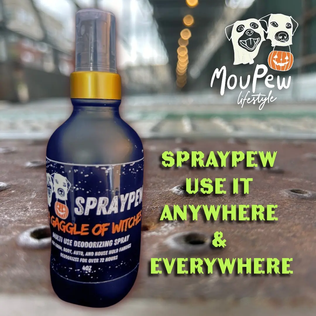 SprayPew 4 oz All-Purpose Odor Eliminator with Enzyme Complex & Skincare-Grade Proteins for Body Gym Bags Cars Pets and Laundry
